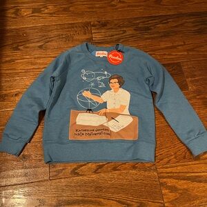 Brand new with tags girls Piccolina trailblazer sweatshirt. Size 7.